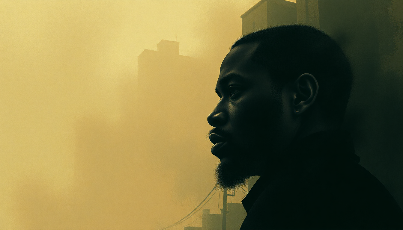 Fan-driven abstract illustration evoking the emotional arc of Black Republican by Nas