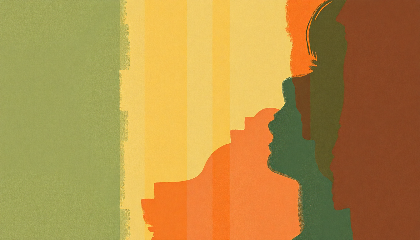 Fan-driven abstract illustration evoking the emotional arc of Black Thighs by The Last Poets