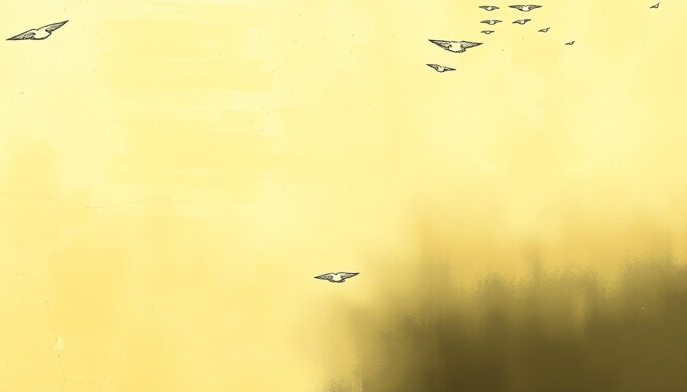Fan-driven abstract illustration evoking the emotional arc of Blackbird by The Beatles