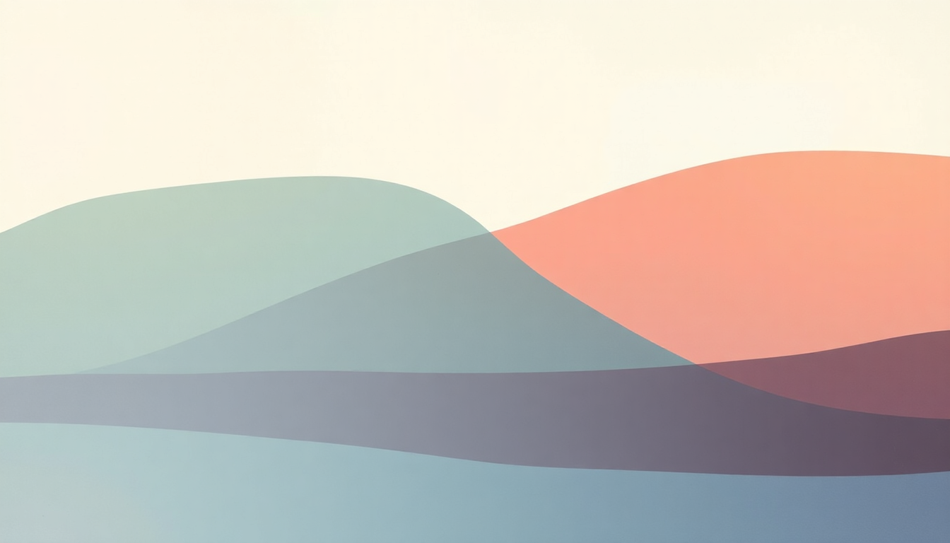 Fan-driven abstract illustration evoking the emotional arc of Blank Frank by Brian Eno