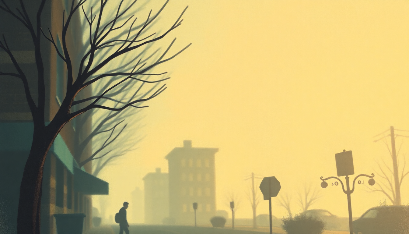 Fan-driven abstract illustration evoking the emotional arc of Bleecker Street by Simon & Garfunkel