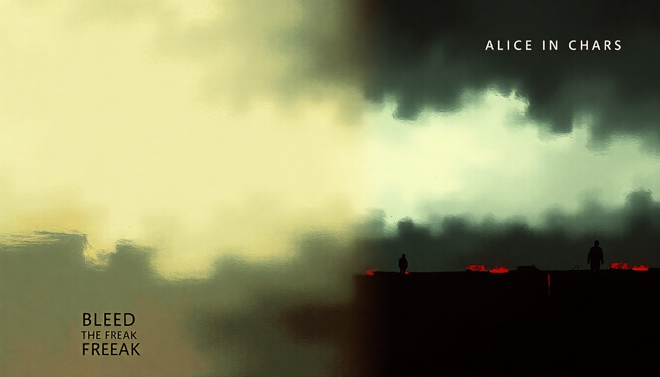 Fan-driven abstract illustration evoking the emotional arc of Bleed the Freak by Alice in Chains