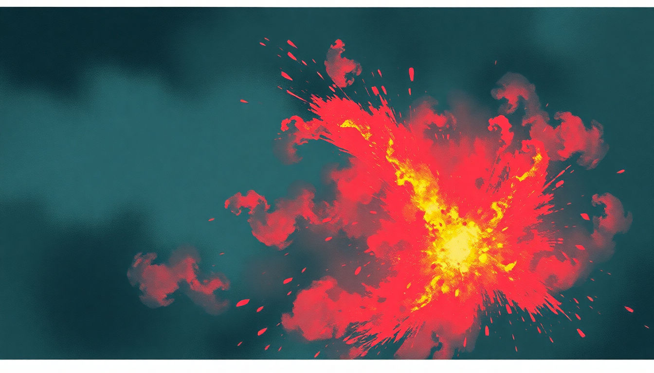 Fan-driven abstract illustration evoking the emotional arc of Blew by Nirvana