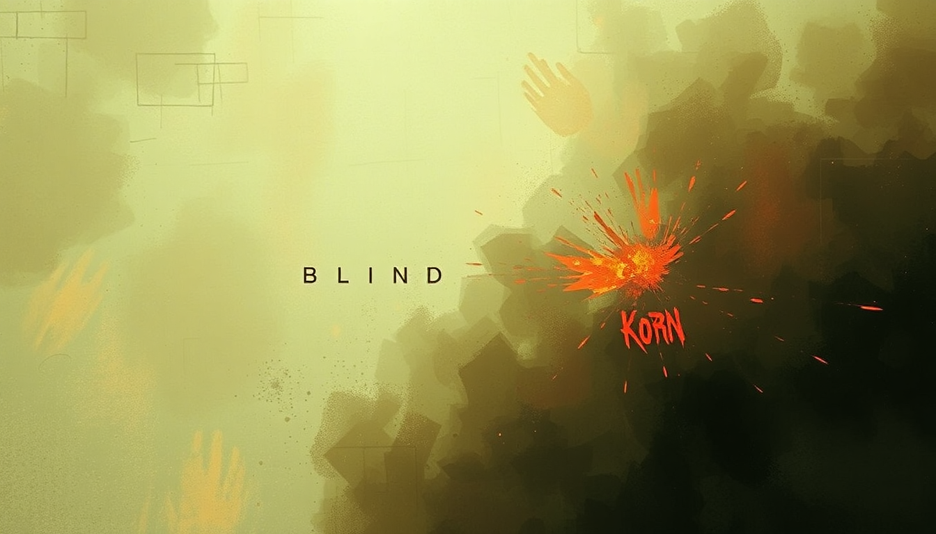 Fan-driven abstract illustration evoking the emotional arc of Blind by Korn