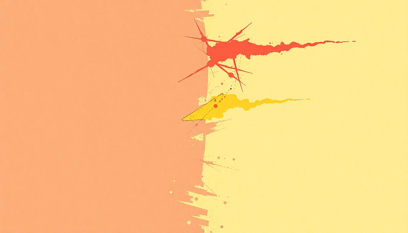 Fan-driven abstract illustration evoking the emotional arc of Blitzkrieg Bop by Ramones