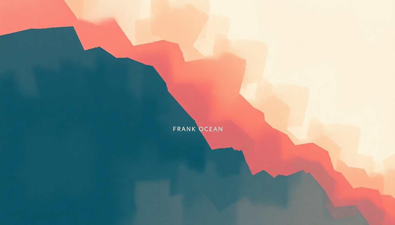 Fan-driven abstract illustration evoking the emotional arc of Blonde by Frank Ocean