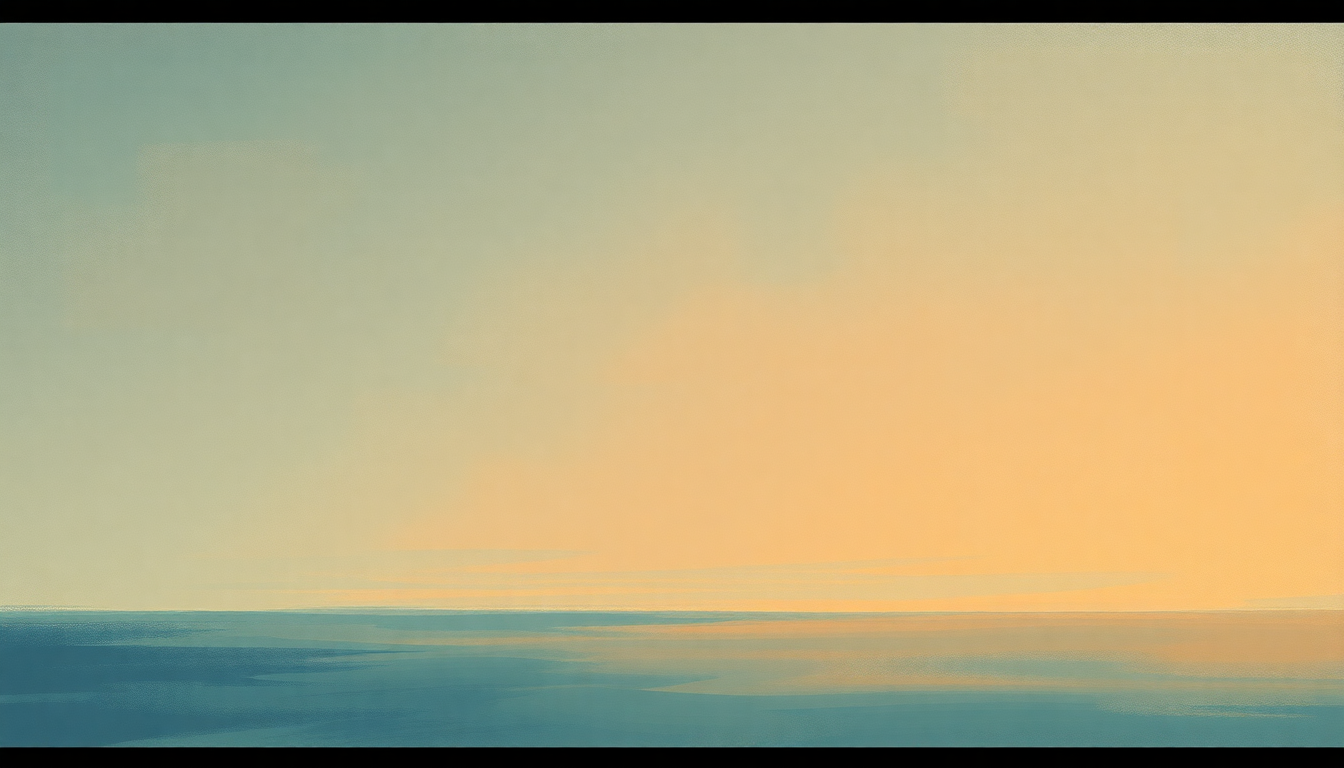 Fan-driven abstract illustration evoking the emotional arc of Blue Bayou by Roy Orbison