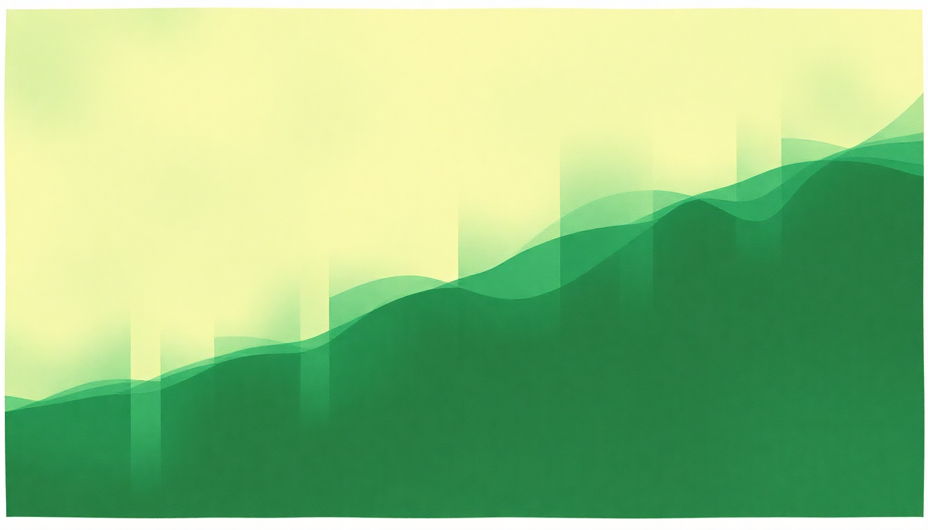 Fan-driven abstract illustration evoking the emotional arc of Blue in Green by Miles Davis
