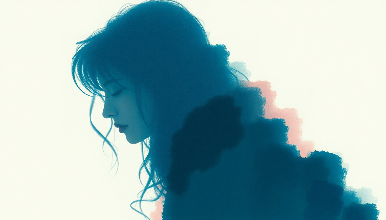 Fan-driven abstract illustration evoking the emotional arc of Blue Jeans by Lana Del Rey