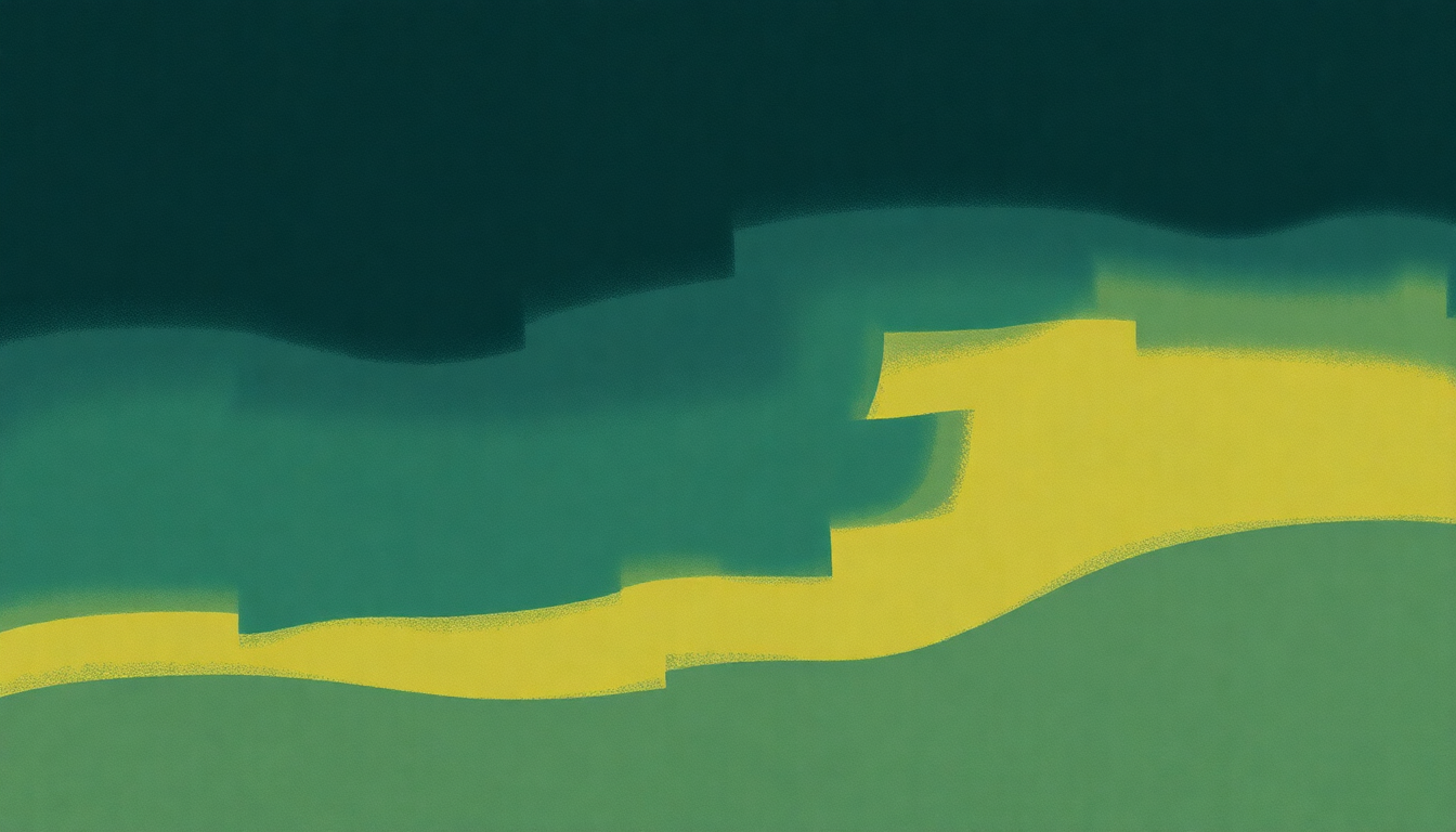 Fan-driven abstract illustration evoking the emotional arc of Blues Etude by Oscar Peterson
