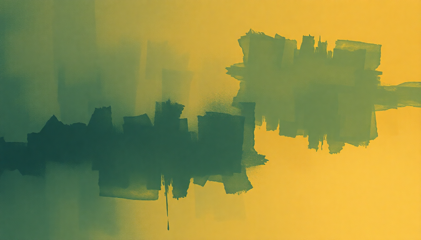 Fan-driven abstract illustration evoking the emotional arc of Blues to Bechet by John Coltrane