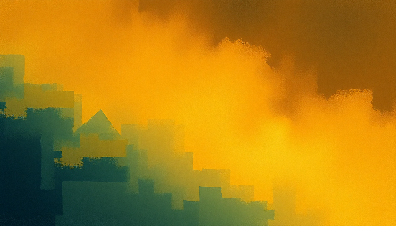 Fan-driven abstract illustration evoking the emotional arc of Blues Walk by Clifford Brown