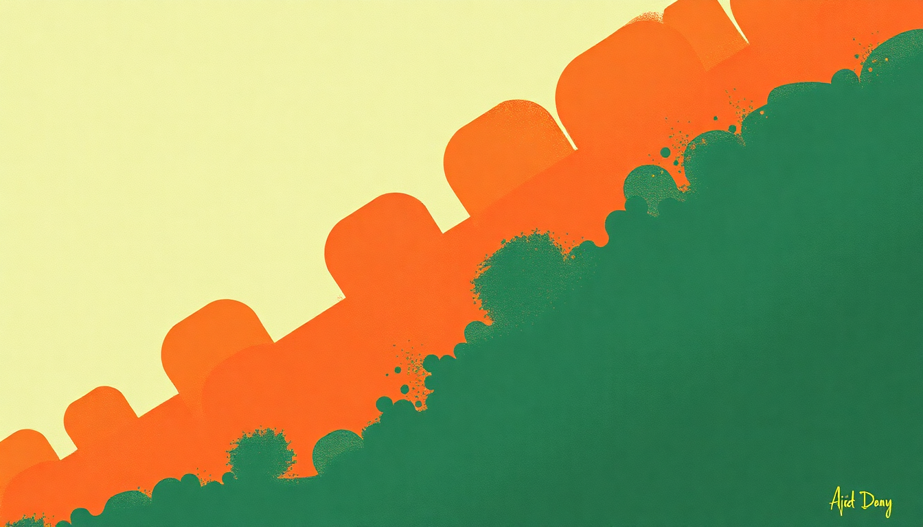 Fan-driven abstract illustration evoking the emotional arc of Bo Diddley by Link Wray