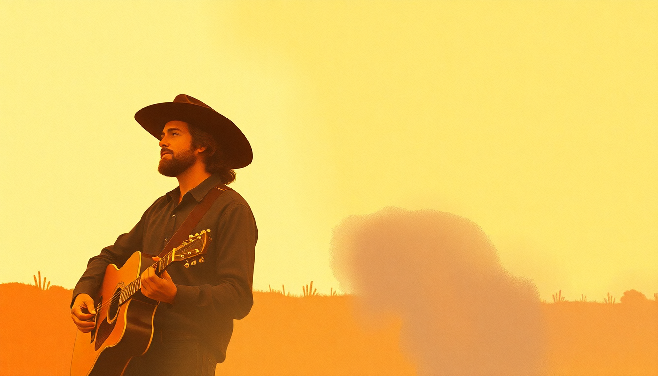 Fan-driven abstract illustration evoking the emotional arc of Bob Wills Is Still the King by Waylon Jennings
