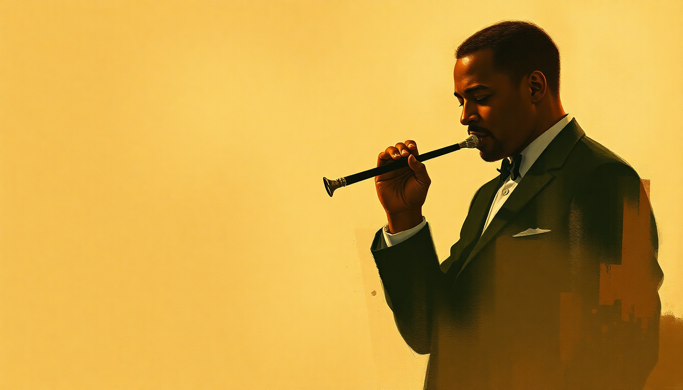 Fan-driven abstract illustration evoking the emotional arc of Body and Soul by Louis Armstrong