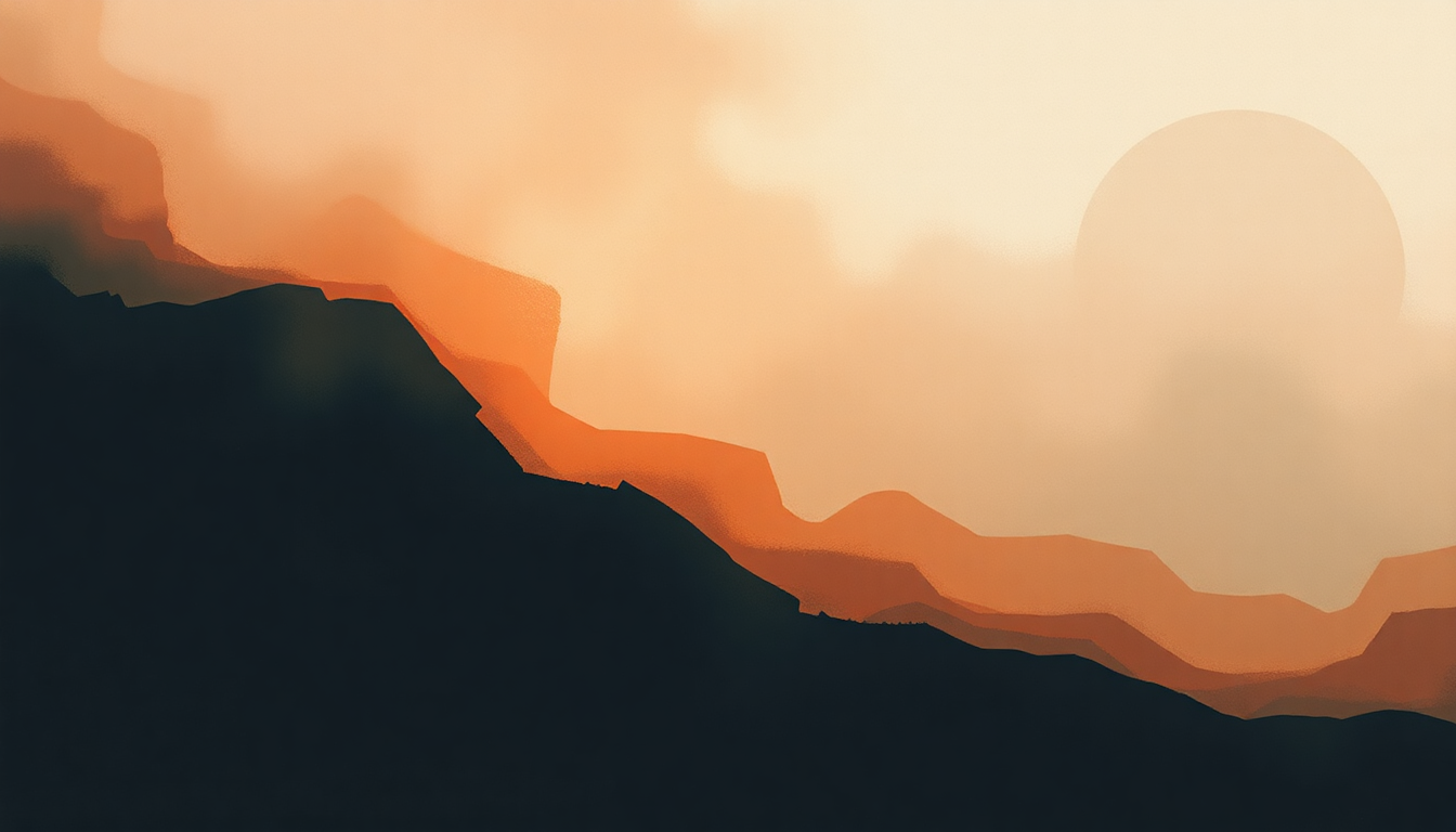 Fan-driven abstract illustration evoking the emotional arc of Body to Flame by Lucy Dacus