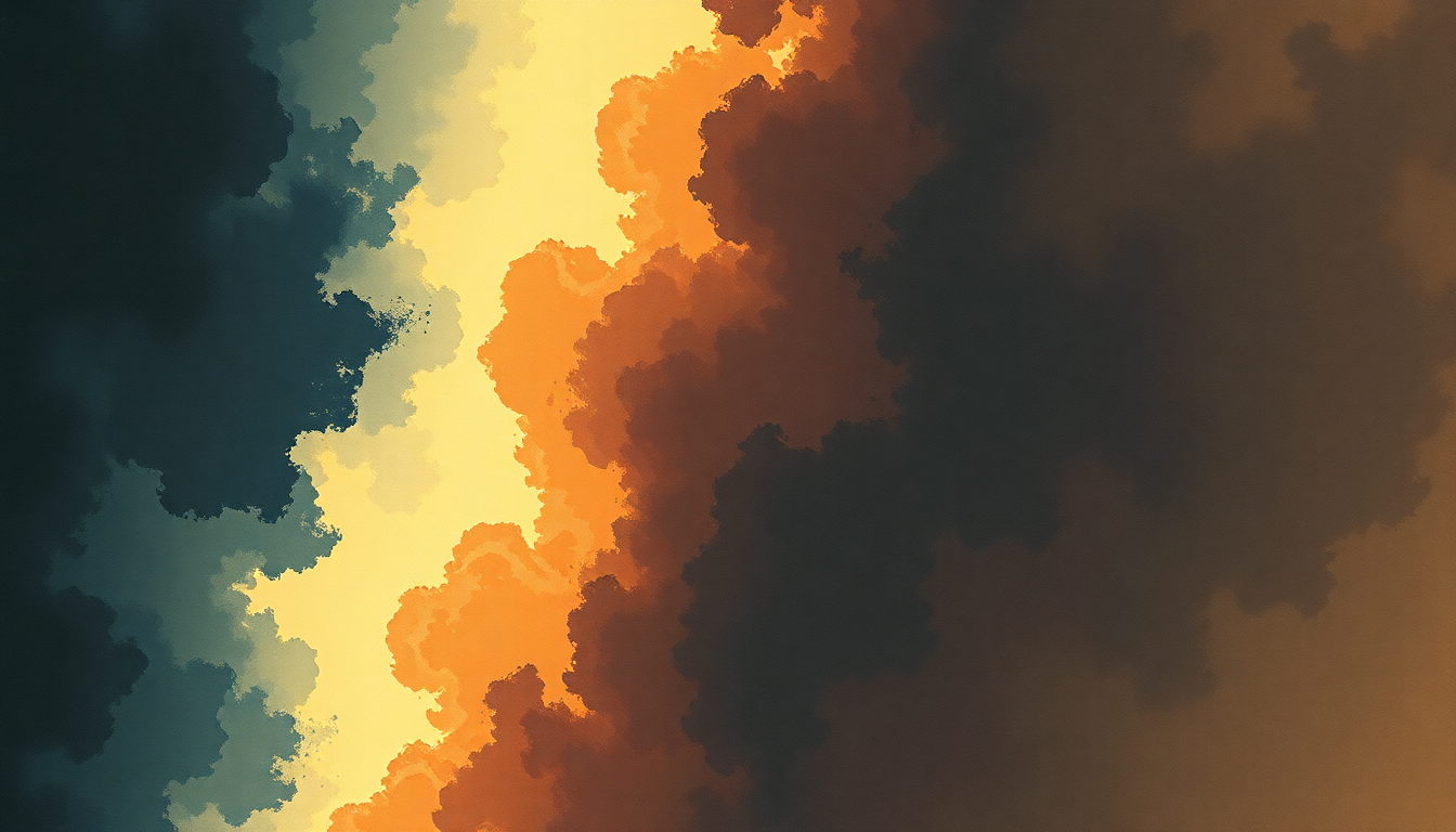 Fan-driven abstract illustration evoking the emotional arc of Bohemian Rhapsody by Queen