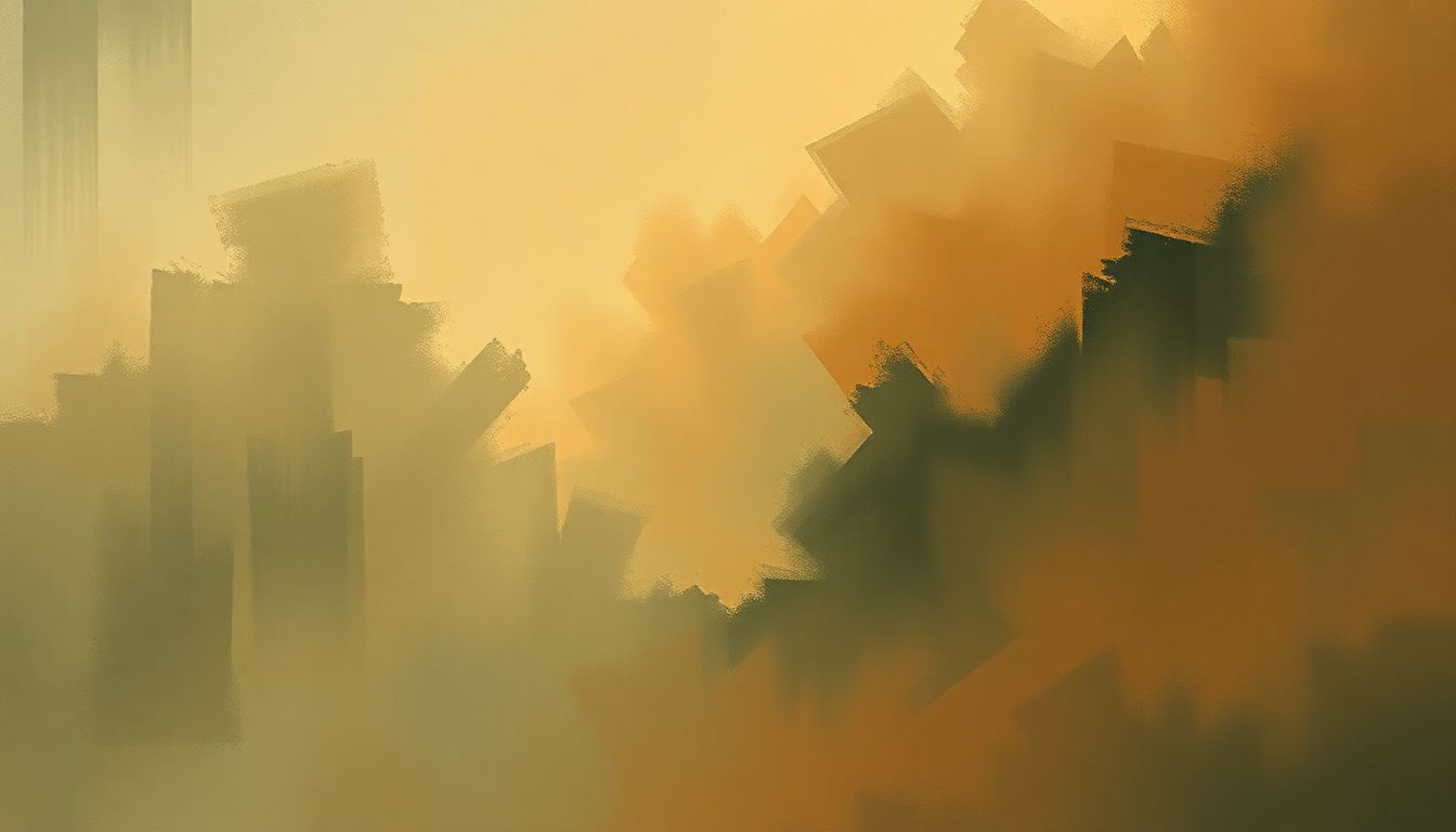 Fan-driven abstract illustration evoking the emotional arc of Bolero by Maurice Ravel