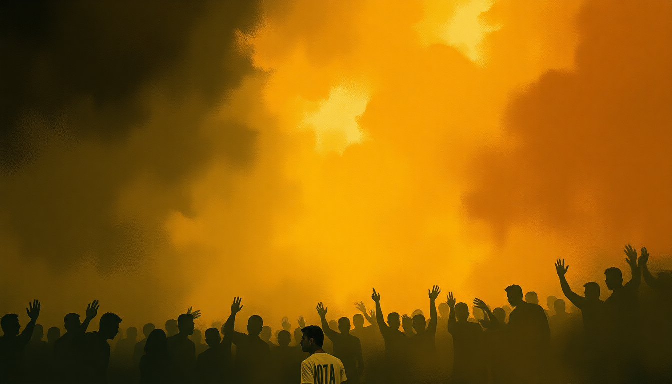 Fan-driven abstract illustration evoking the emotional arc of Bongo Fiesta by Tito Puente
