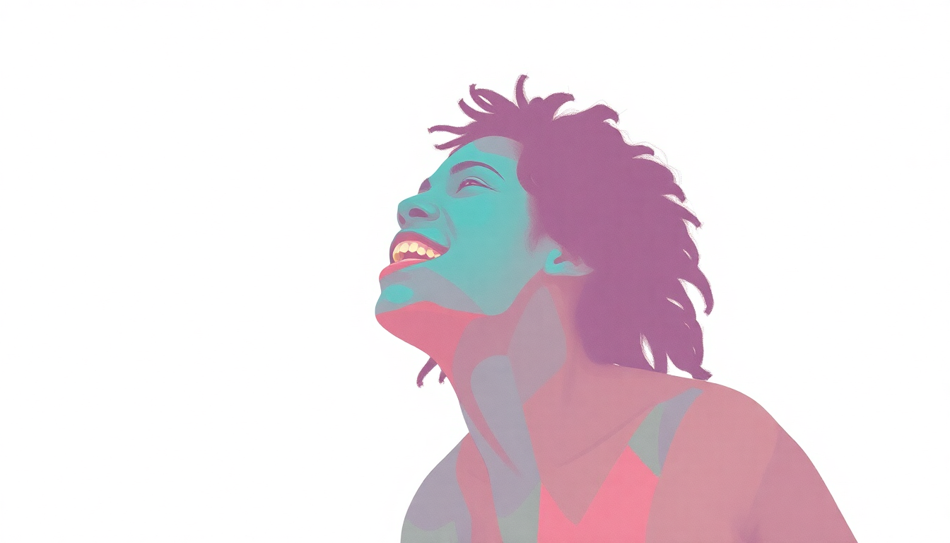 Fan-driven abstract illustration evoking the emotional arc of Boogie on Reggae Woman by Stevie Wonder