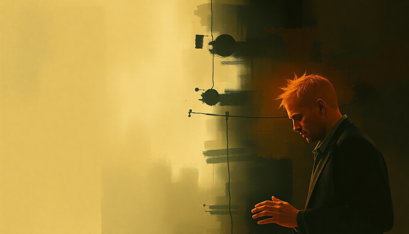 Fan-driven abstract illustration evoking the emotional arc of Boogie Stop Shuffle by Charles Mingus