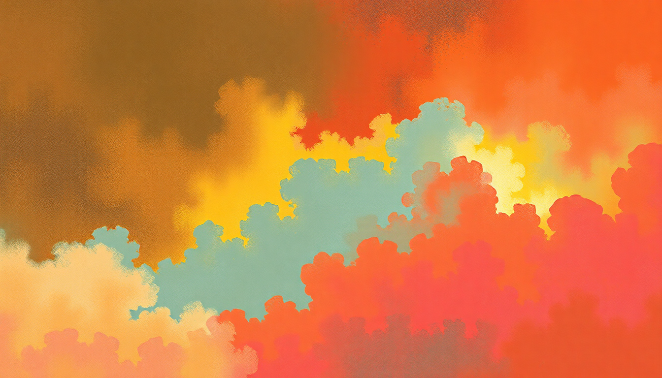 Fan-driven abstract illustration evoking the emotional arc of Boogie Wonderland by Earth, Wind & Fire