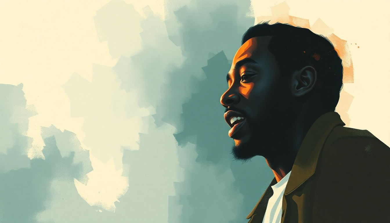 Fan-driven abstract illustration evoking the emotional arc of Boogieman by Childish Gambino