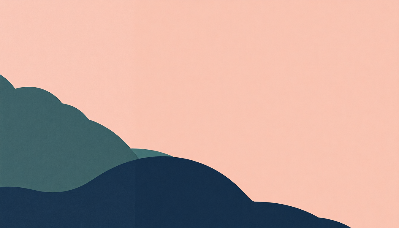 Fan-driven abstract illustration evoking the emotional arc of Bop by Pedro the Lion