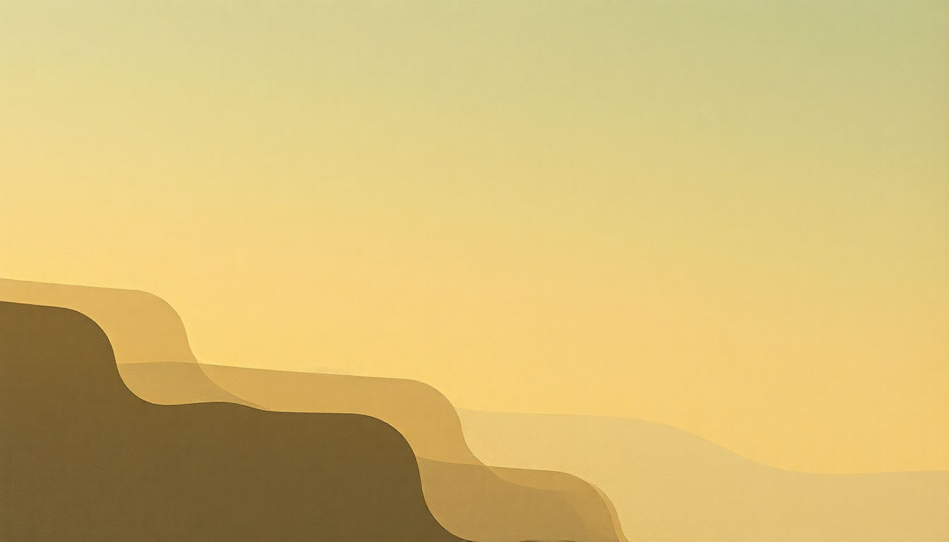 Fan-driven abstract illustration evoking the emotional arc of Born at the Right Time by Paul Simon