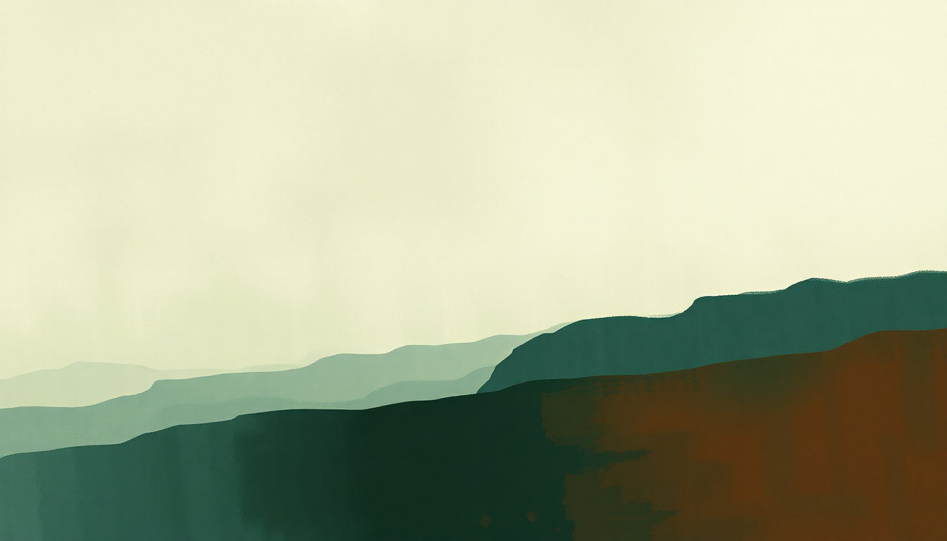 Fan-driven abstract illustration evoking the emotional arc of Bottom of the World by Tom Waits