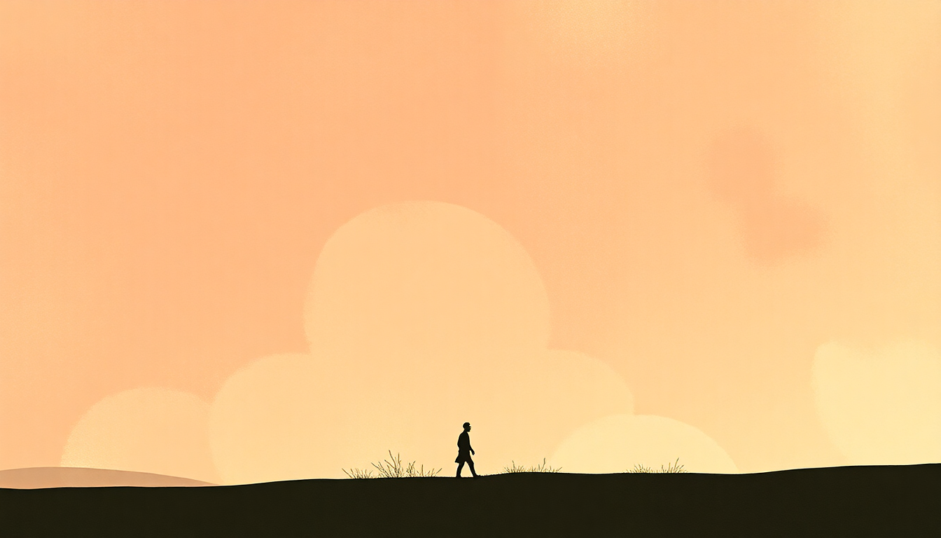 Fan-driven abstract illustration evoking the emotional arc of Boula by Toumani Diabate