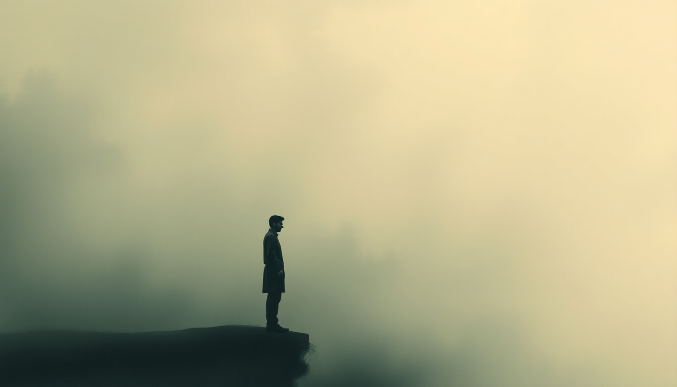 Fan-driven abstract illustration evoking the emotional arc of Boy with a Coin by Iron & Wine