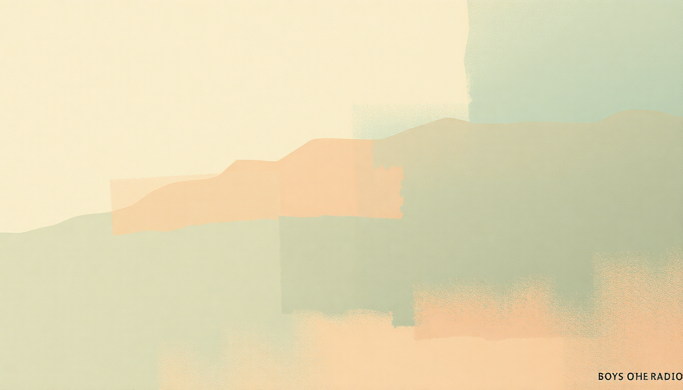 Fan-driven abstract illustration evoking the emotional arc of Boys on the Radio by Hole