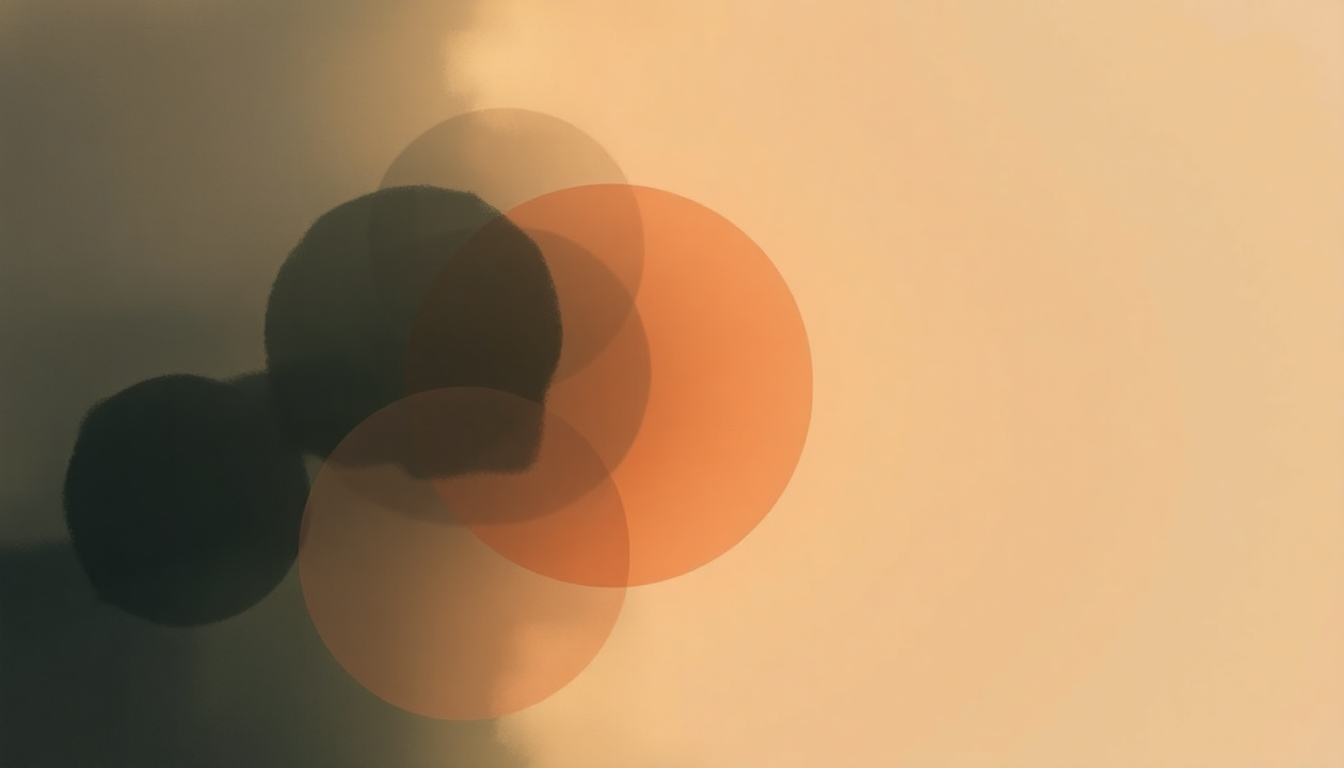 Fan-driven abstract illustration evoking the emotional arc of Brahminy Kite by Caribou