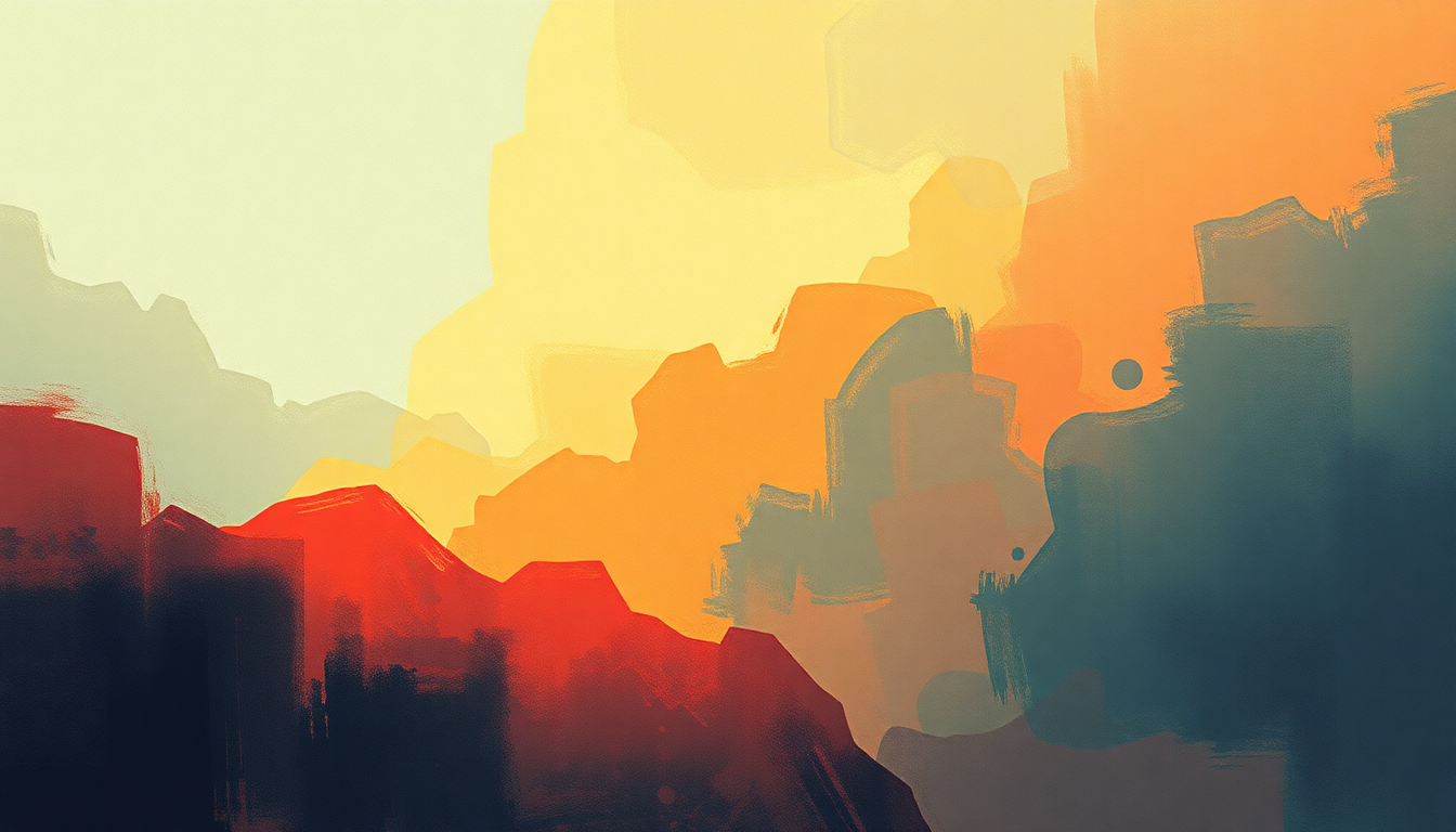 Fan-driven abstract illustration evoking the emotional arc of Brainstorm Warrior by The Cribs