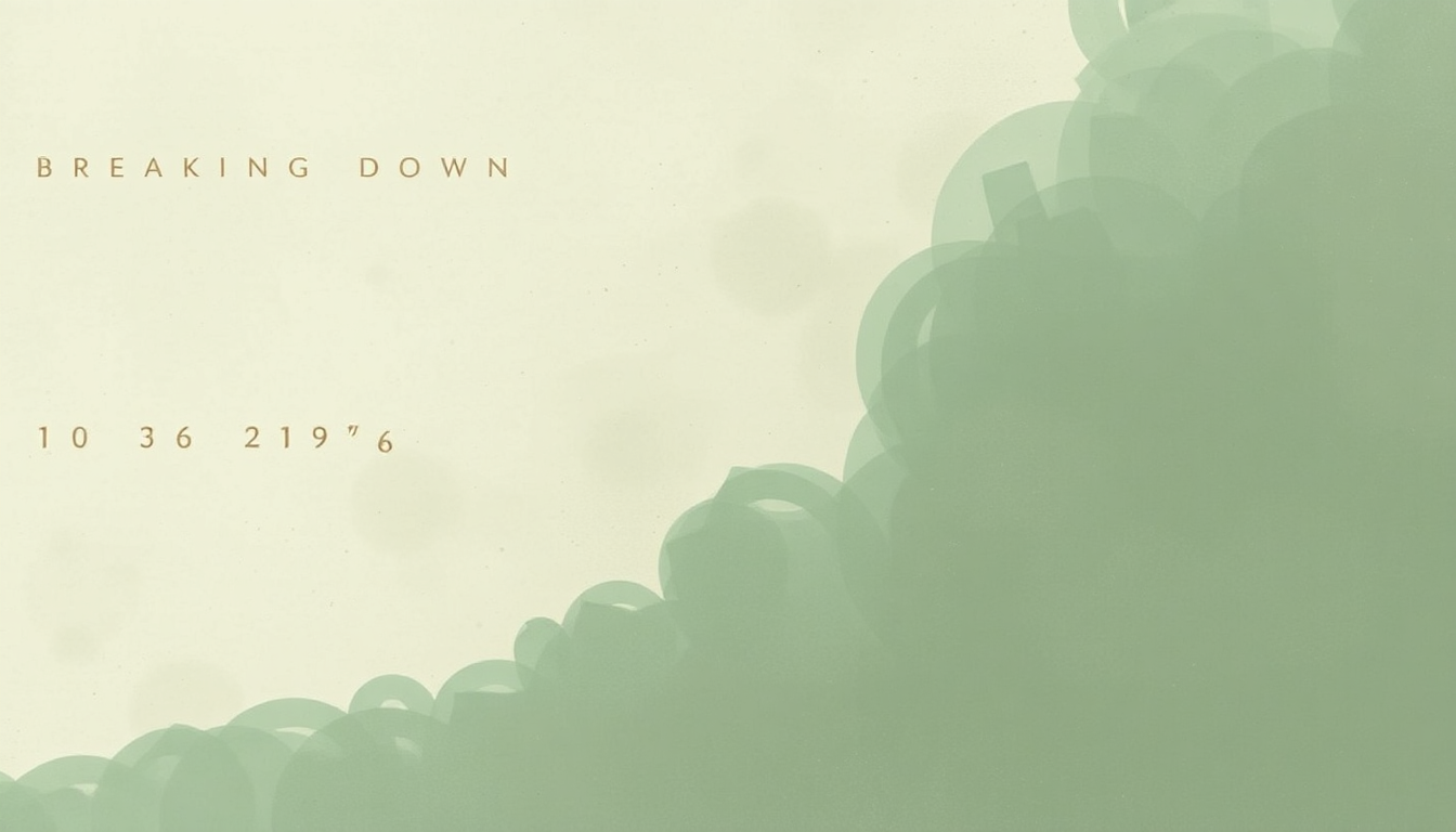 Fan-driven abstract illustration evoking the emotional arc of Breaking Down by Florence + the Machine