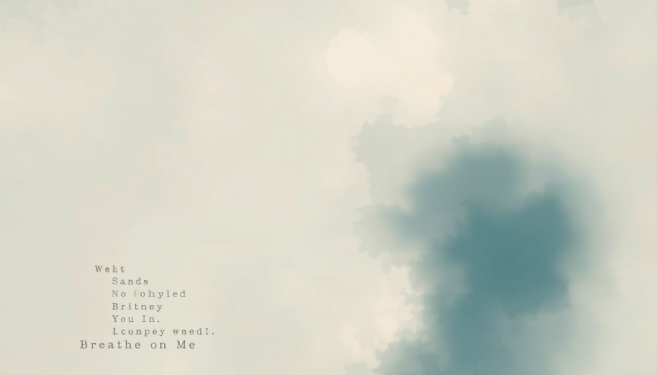 Fan-driven abstract illustration evoking the emotional arc of Breathe on Me by Britney Spears