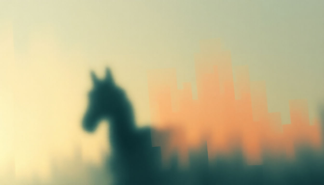 Fan-driven abstract illustration evoking the emotional arc of Bright Horses by Nick Cave & The Bad Seeds
