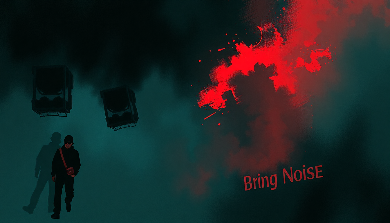 Fan-driven abstract illustration evoking the emotional arc of Bring the Noise by Public Enemy