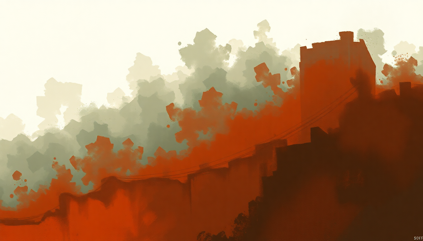 Fan-driven abstract illustration evoking the emotional arc of Brixton Riot by Sly and Robbie