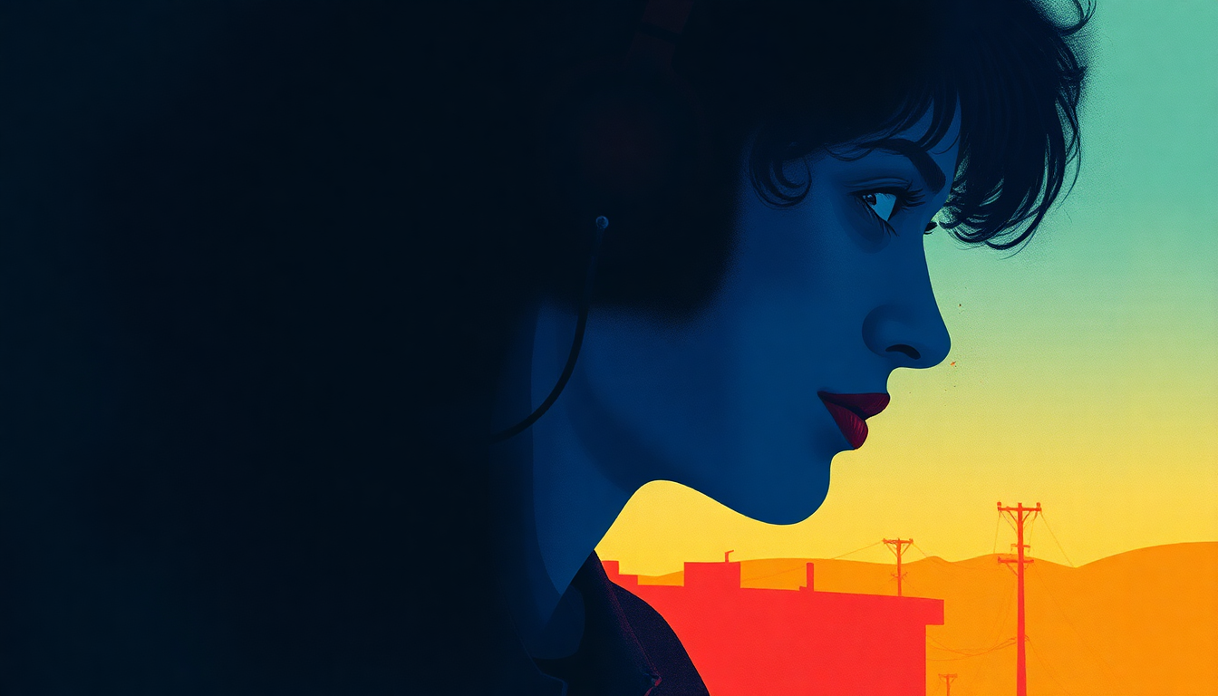 Fan-driven abstract illustration evoking the emotional arc of Brownsville Girl by Bob Dylan