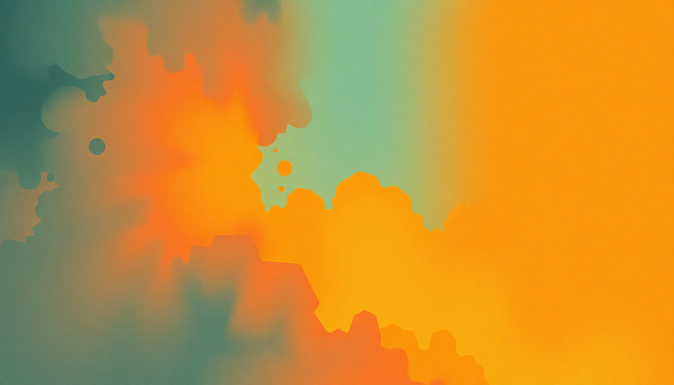 Fan-driven abstract illustration evoking the emotional arc of Burn On by Randy Newman