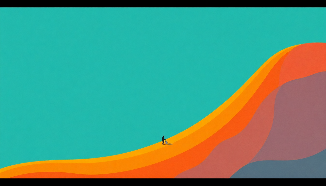 Fan-driven abstract illustration evoking the emotional arc of Bus Route by Tyler Childers