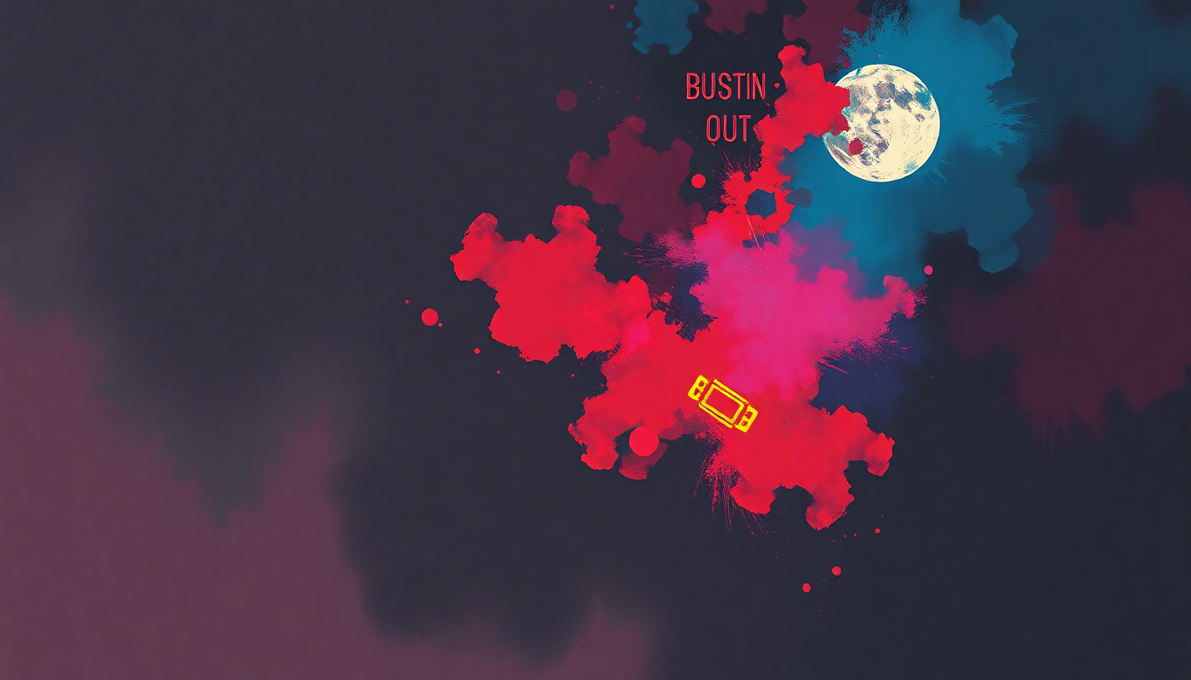 Fan-driven abstract illustration evoking the emotional arc of Bustin Out by Rick James