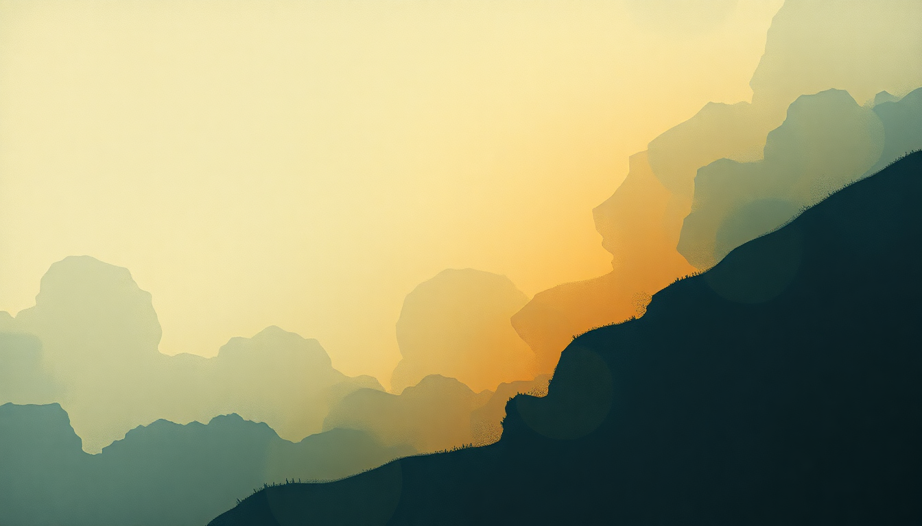 Fan-driven abstract illustration evoking the emotional arc of But the Regrets Are Killing Me by American Football