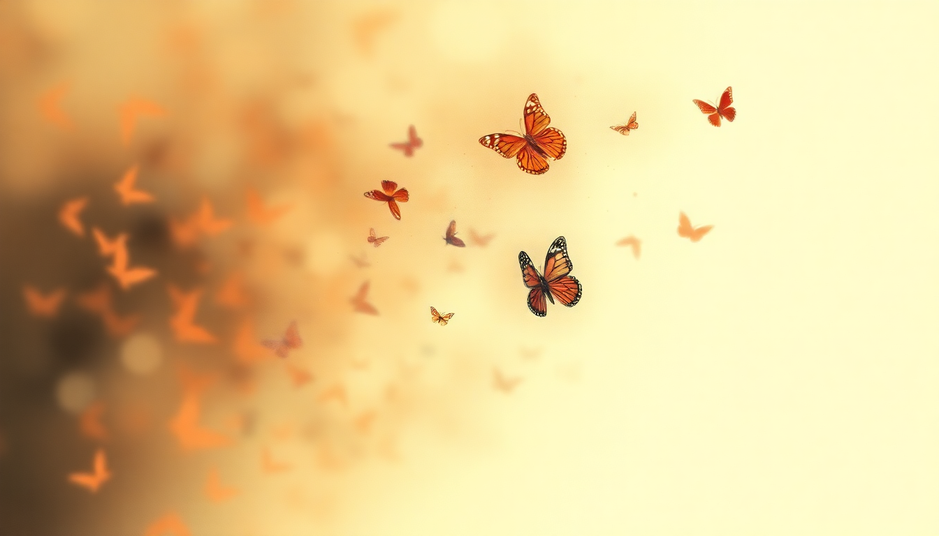 Fan-driven abstract illustration evoking the emotional arc of Butterflies by Michael Jackson
