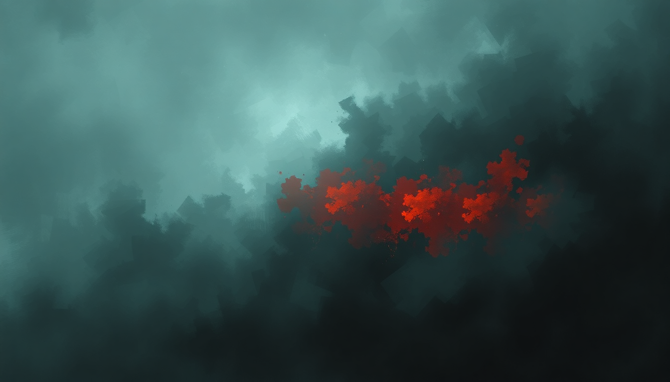 Fan-driven abstract illustration evoking the emotional arc of C16 by Autechre