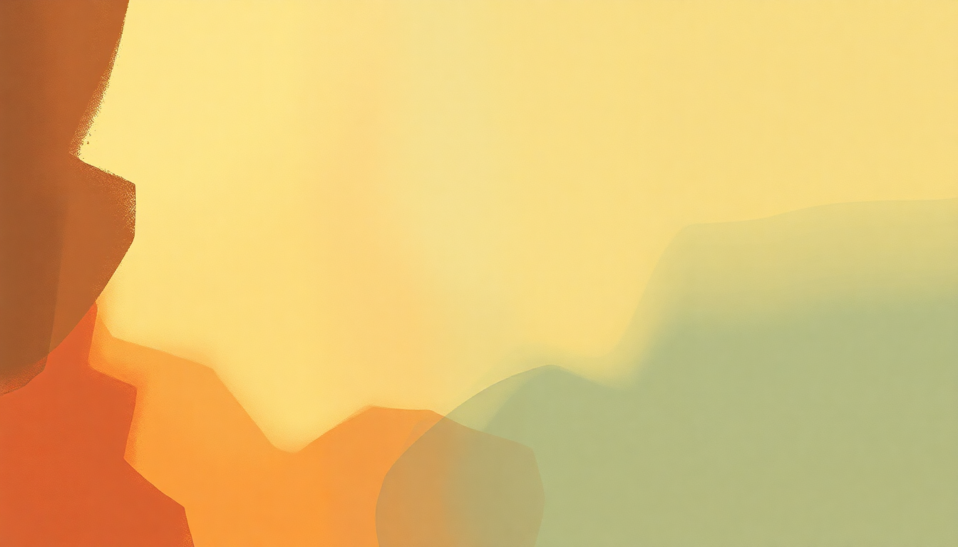 Fan-driven abstract illustration evoking the emotional arc of Ca Ja Devo by Milton Nascimento
