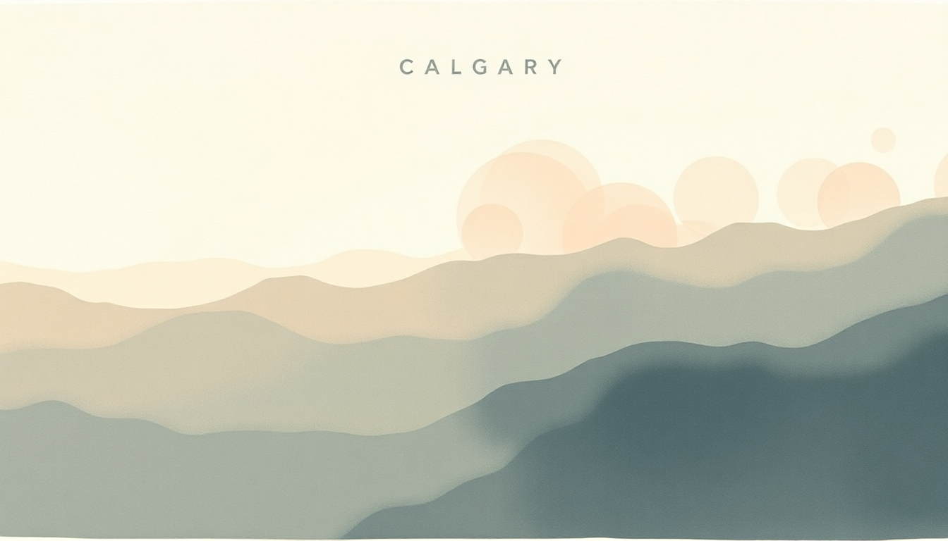 Fan-driven abstract illustration evoking the emotional arc of Calgary by Bon Iver