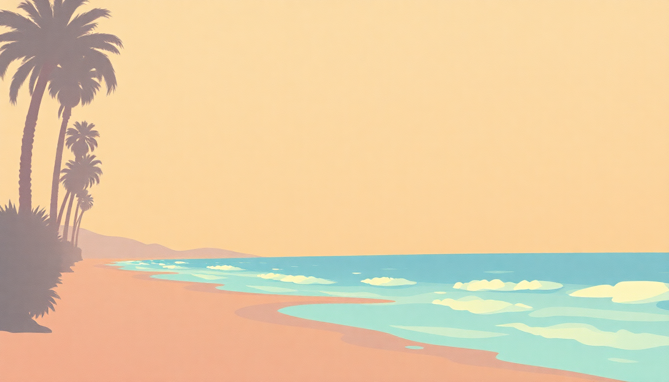 Fan-driven abstract illustration evoking the emotional arc of California Dreamin' by Bobby Womack